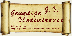 Genadije Vladimirović vizit kartica